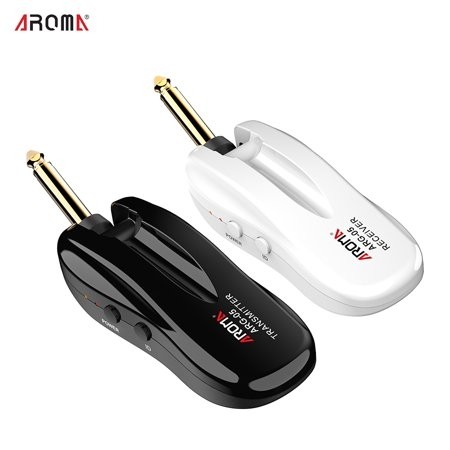 AROMA ARG-05 Wireless Guitar Audio Transmission System Transmitter Receiver Built-in Rechargeable Battery 115 Feet Transmission Distance