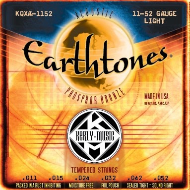 Kerly Earthtones series - acoustic guitar strings - 1152 light gauge