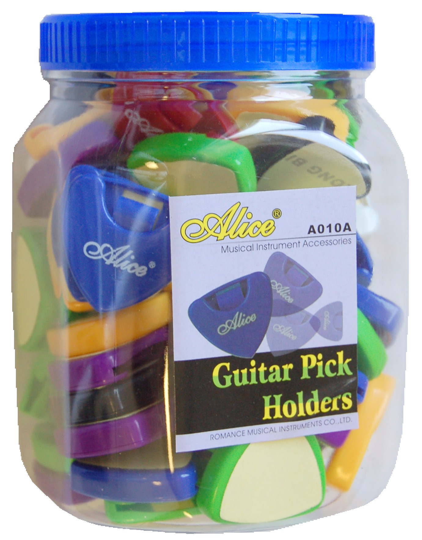 ALICE PICK HOLDERS - JAR OF 72 PIECES - TRIANGLE SHAPED HOLDERS