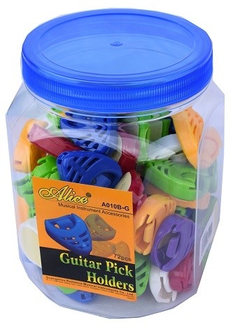 ALICE JAR WITH 72 PIECES - TEAR DROP SHAPED PICK HOLDERS