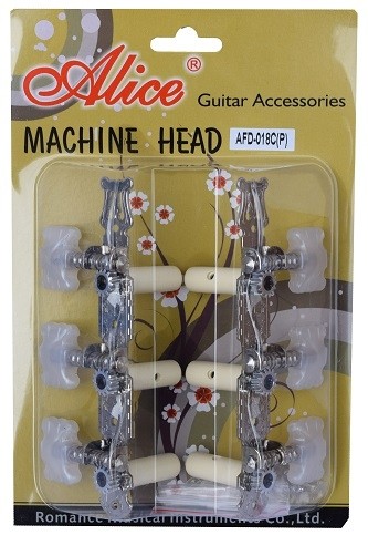 ALICE AFD-018CP MACHINE HEAD SET FOR CLASSICAL GUITAR - LONG CONFIGURATION