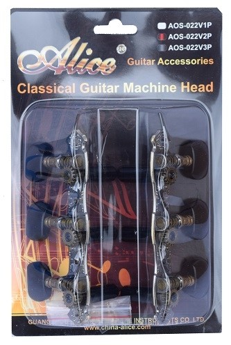 ALICE AOS022V3P MACHINE HEAD SET FOR CLASSICAL GUITAR - ZINC ALLOW PLATED 