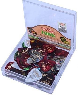 ALICE BOX OF 100 PICKS - CELLULOID GOLD