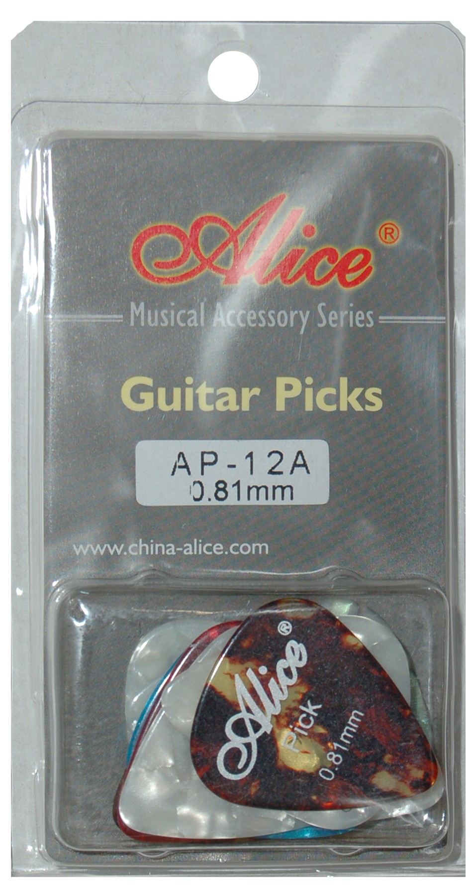ALICE AP12A GUITAR PICKS - PACK OF 12 (.081)