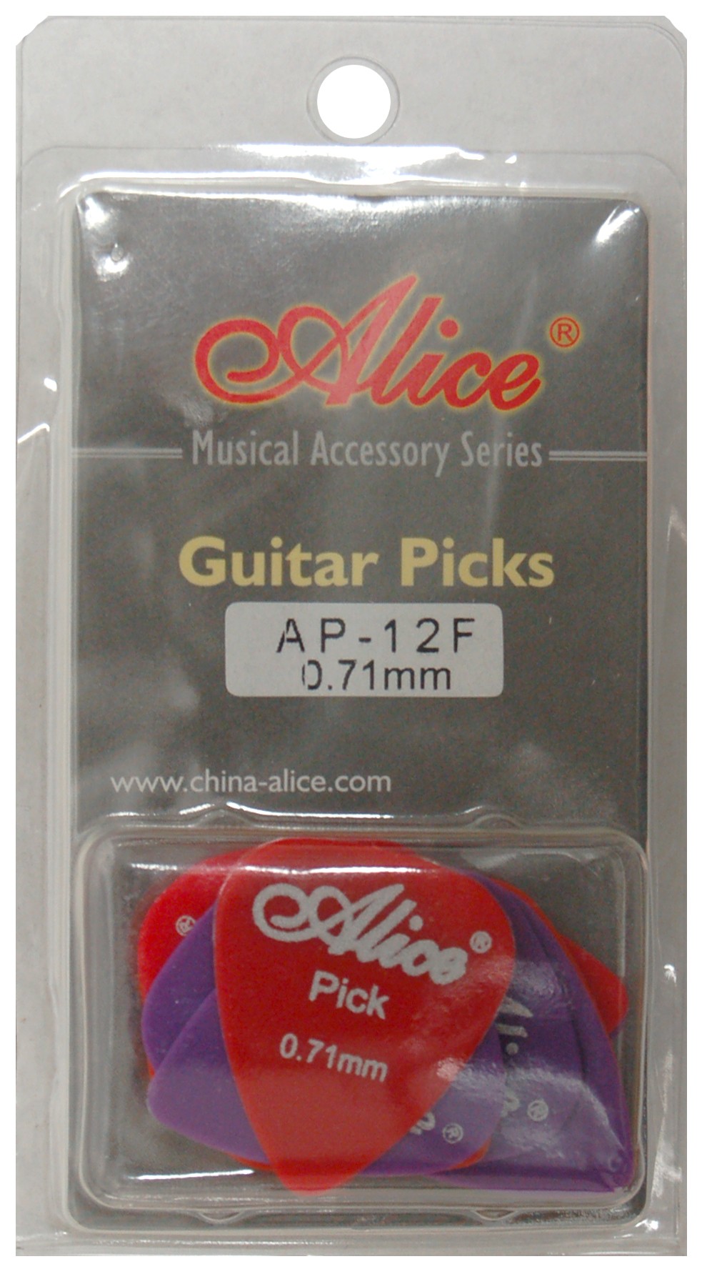 ALICE AP12F GUITAR PICKS - PACK OF 12 (0.71)