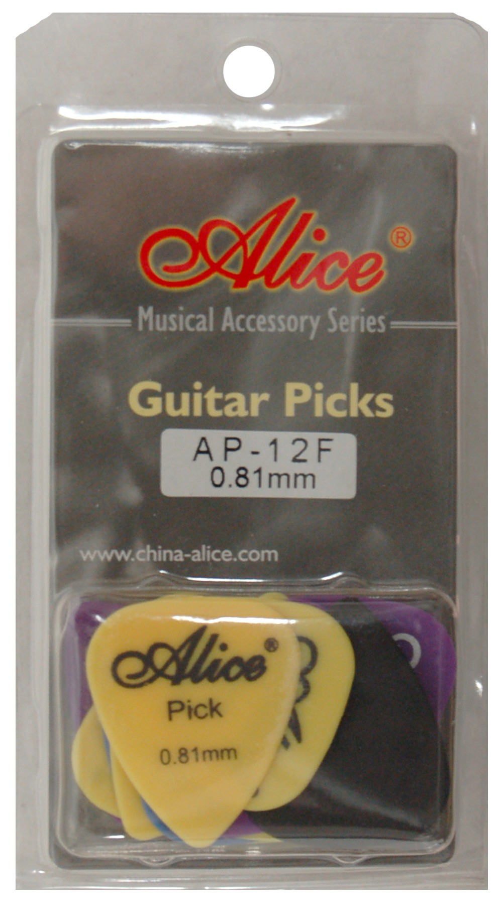 ALICE AP12F GUITAR PICKS - PACK OF 12 (0.81)