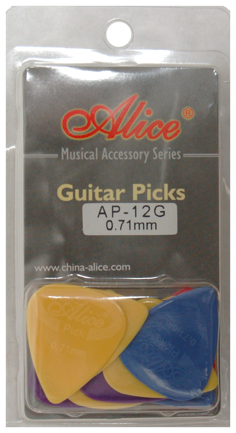 ALICE AP12G GUITAR PICKS - PACK OF 12 (.071)