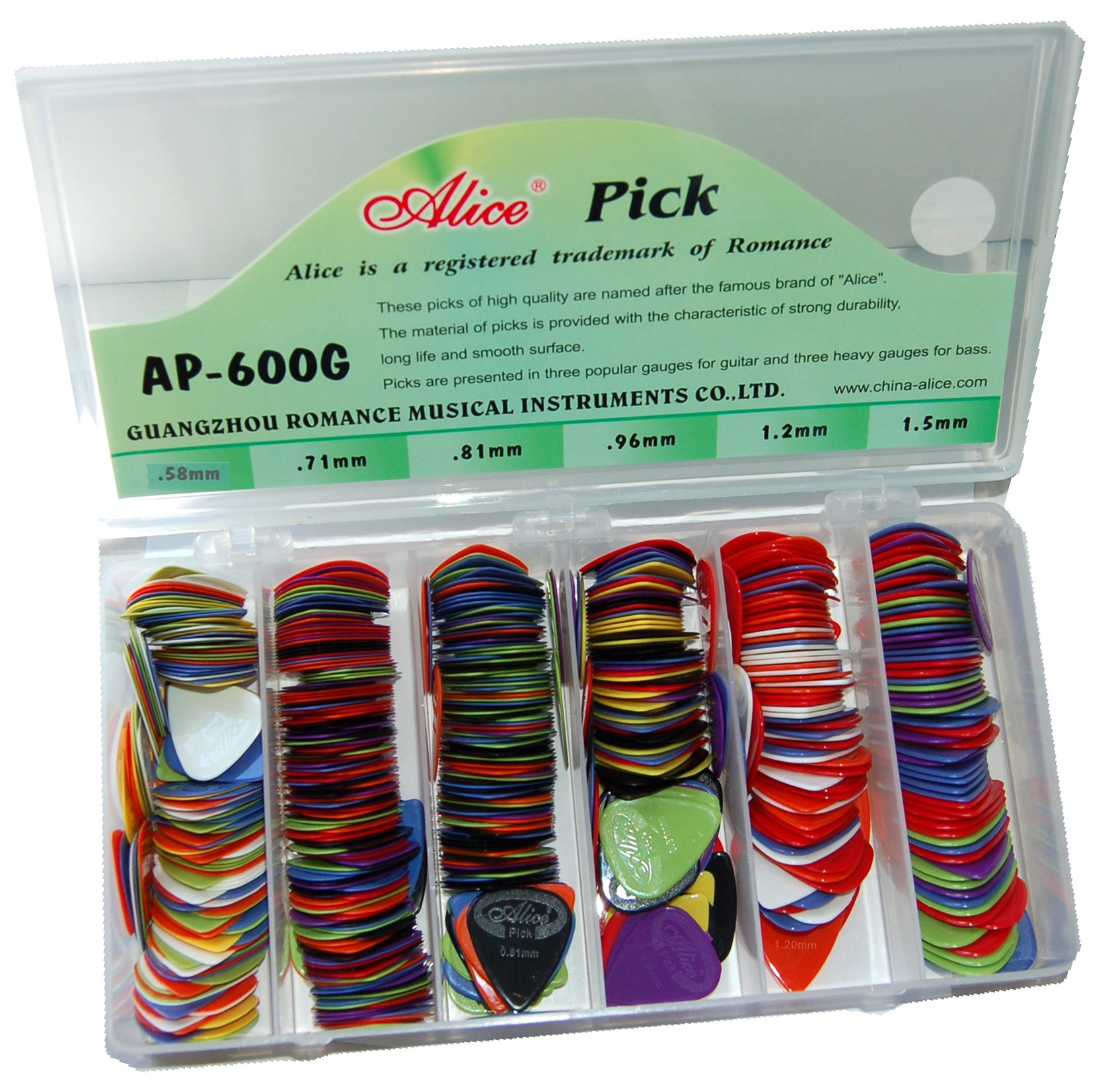 ALICE PICKBOX - 600 PICKS - RELIEF NYLON