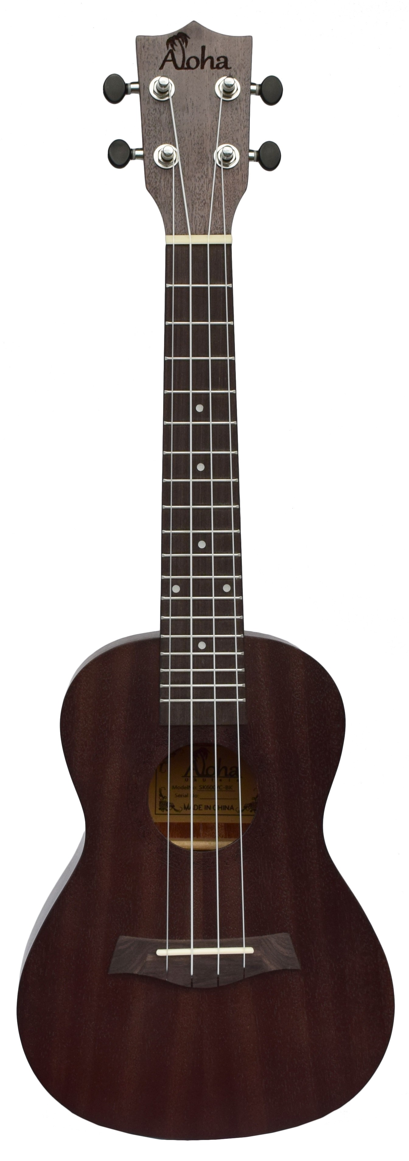 ALOHA SK600OP CONCERT UKULELE - OPEN PORE FINISH - BLACK