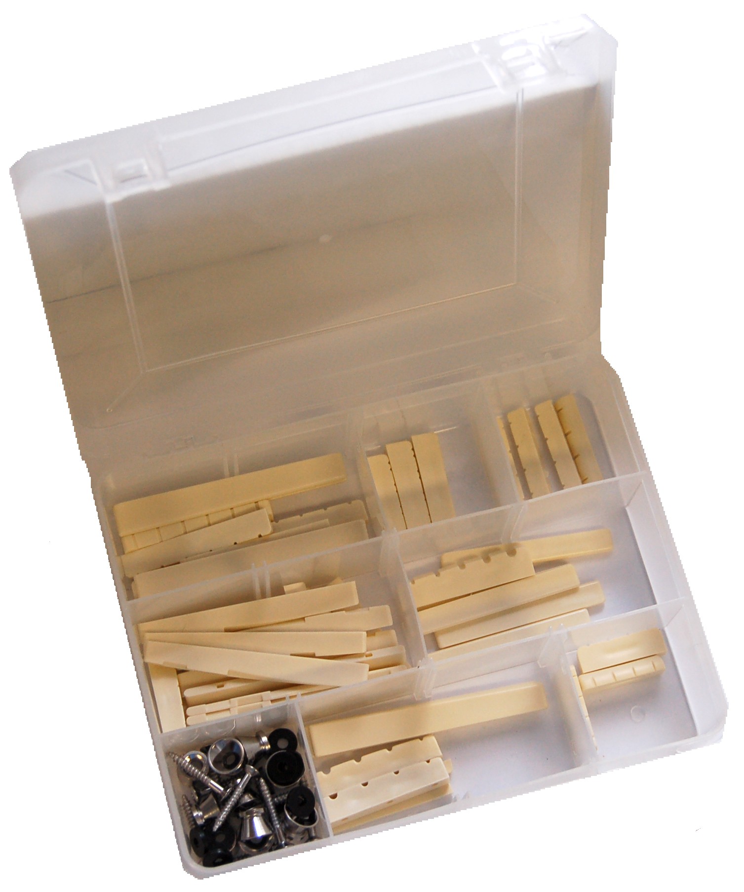 ALICE MIXED BOX OF NUTS, SADDLES, END PINS