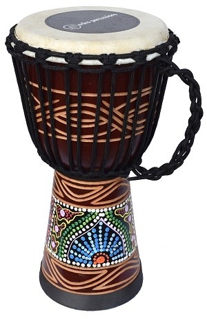 ECKO 40CM CARVED DJEMBE - CANDY