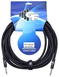 GF TWEED (ALL BLACK) INSTRUMENT CABLE - 20 FEET