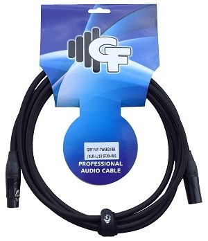 GF TWEED (ALL BLACK) MICROPHONE XLR x XLR CABLE - 10 FEET