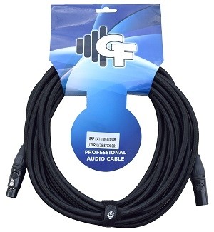 GF TWEED (ALL BLACK) MICROPHONE XLR x XLR CABLE - 25 FEET