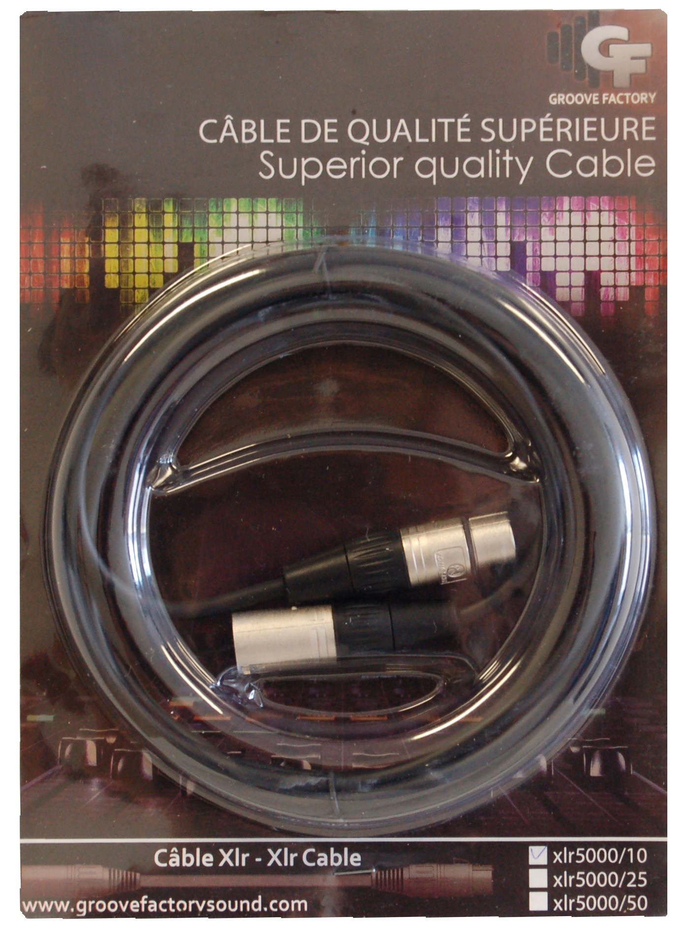 GROOVE FACTORY SUPERIOR QUALITY XLR TO XLR CABLE - 10 FEET