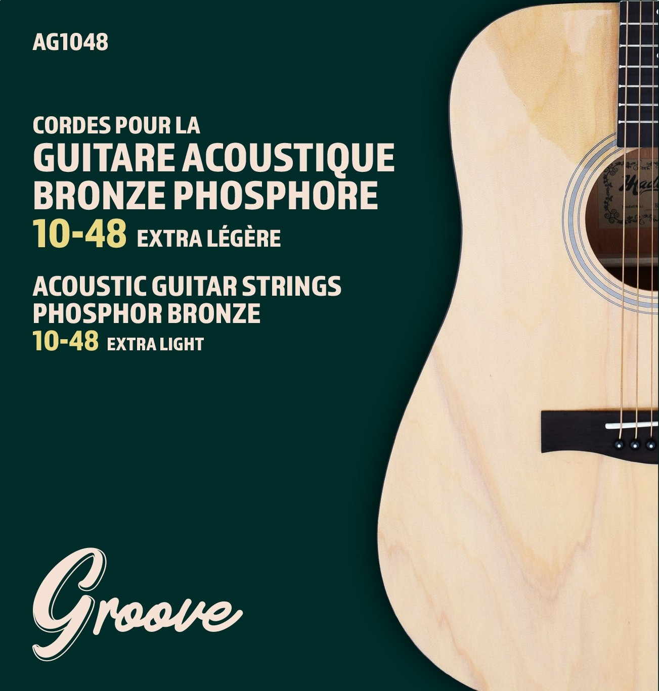 GROOVE AG1048 - ACOUSTIC GUITAR STRINGS - GAUGE 10-48