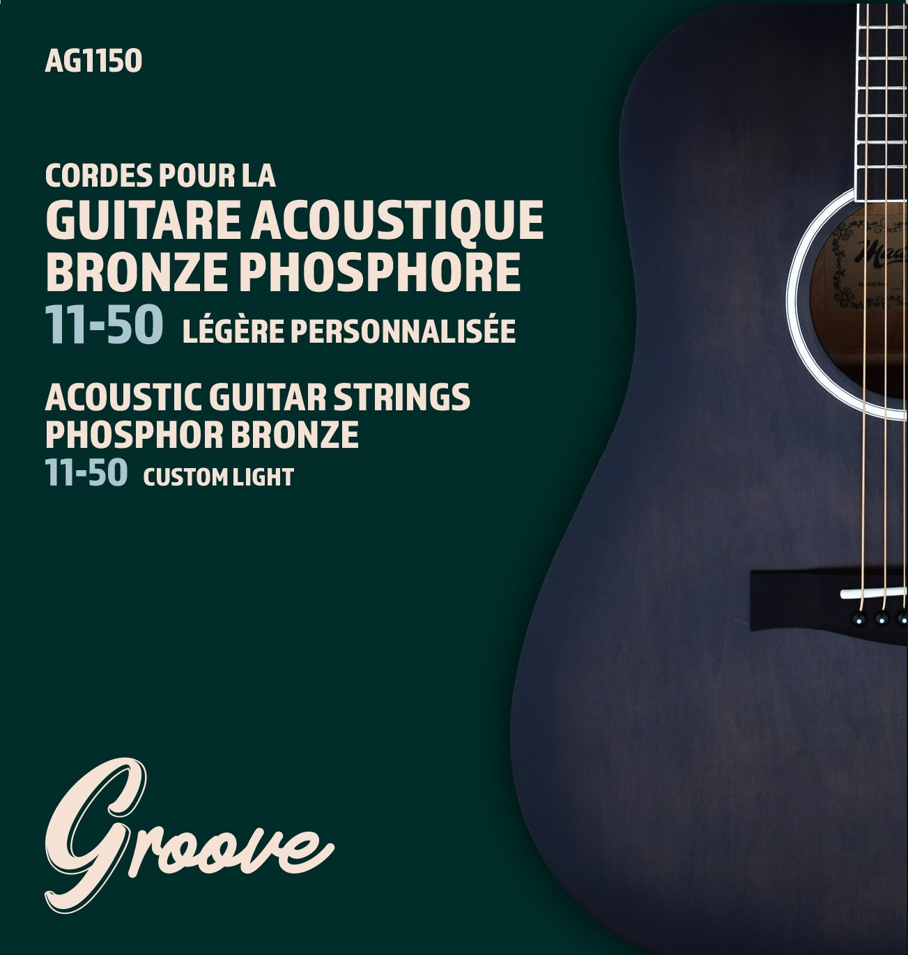 GROOVE AG1150 - ACOUSTIC GUITAR STRINGS - GAUGE 11-50