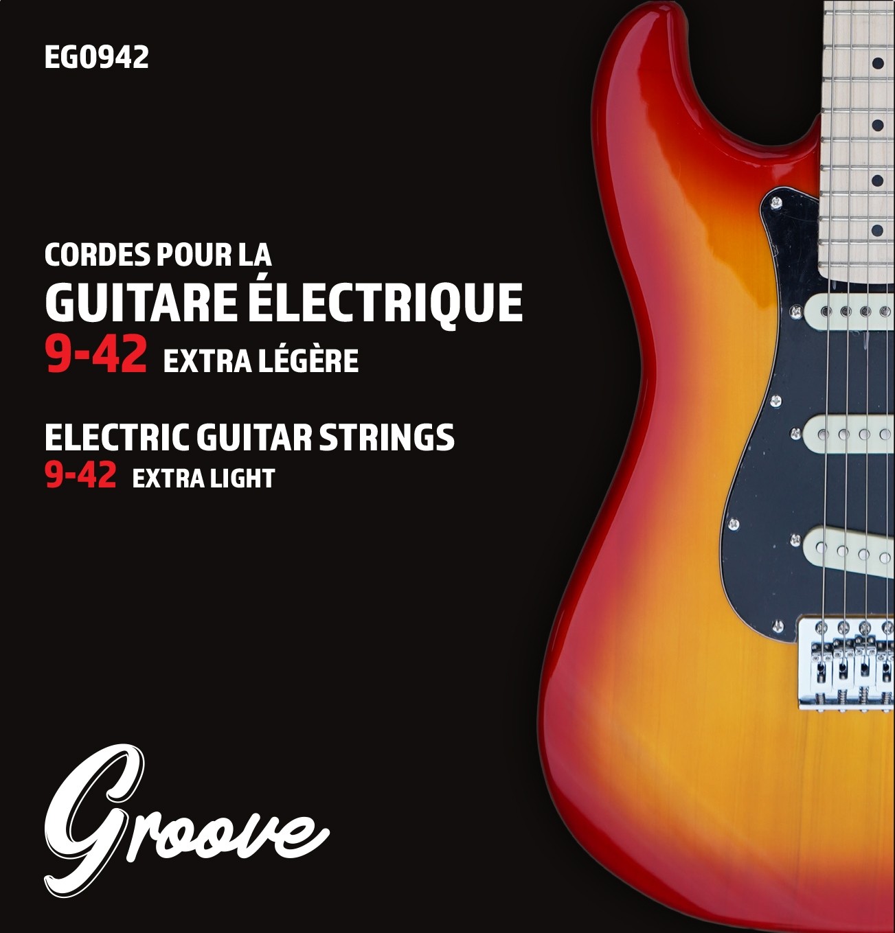 GROOVE EG0942 - ELECTRIC GUITAR STRINGS - GAUGE 09-42