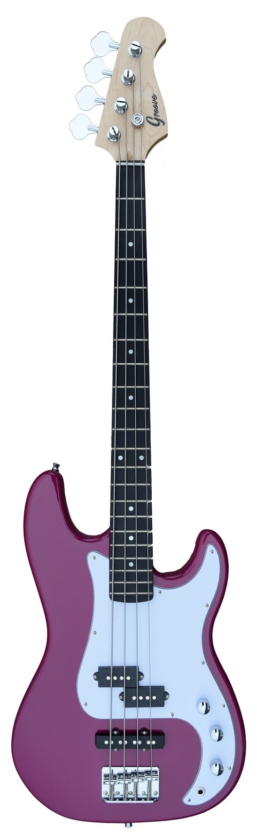 A PJ Bass Guitar 4 Strings (Jazz & Precision pickups) into Funky Mauve Color