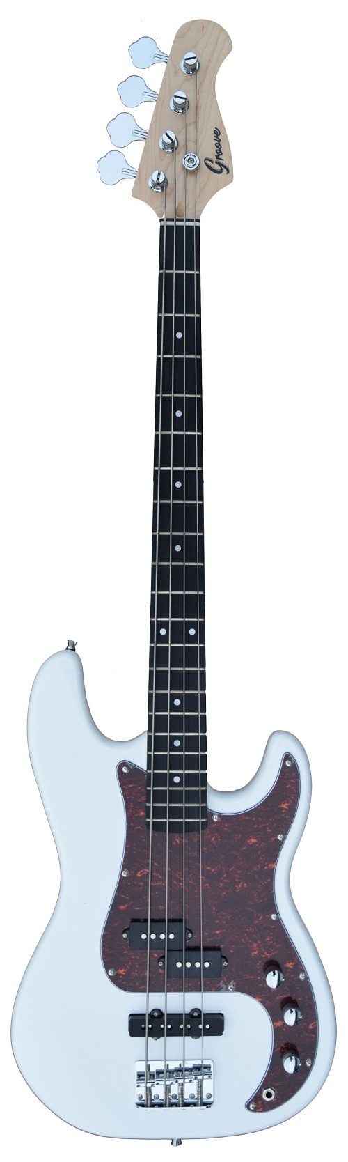 A PJ Bass Guitar 4 Strings (Jazz & Precision pickups) into WHITE Color