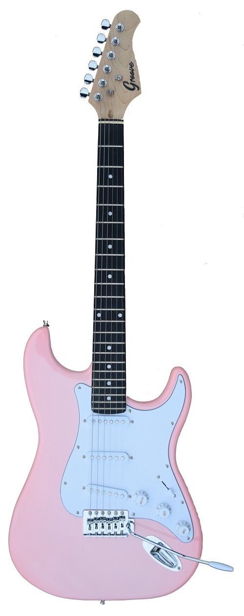 Groove Strat-Shaped Electric guitar - Pink