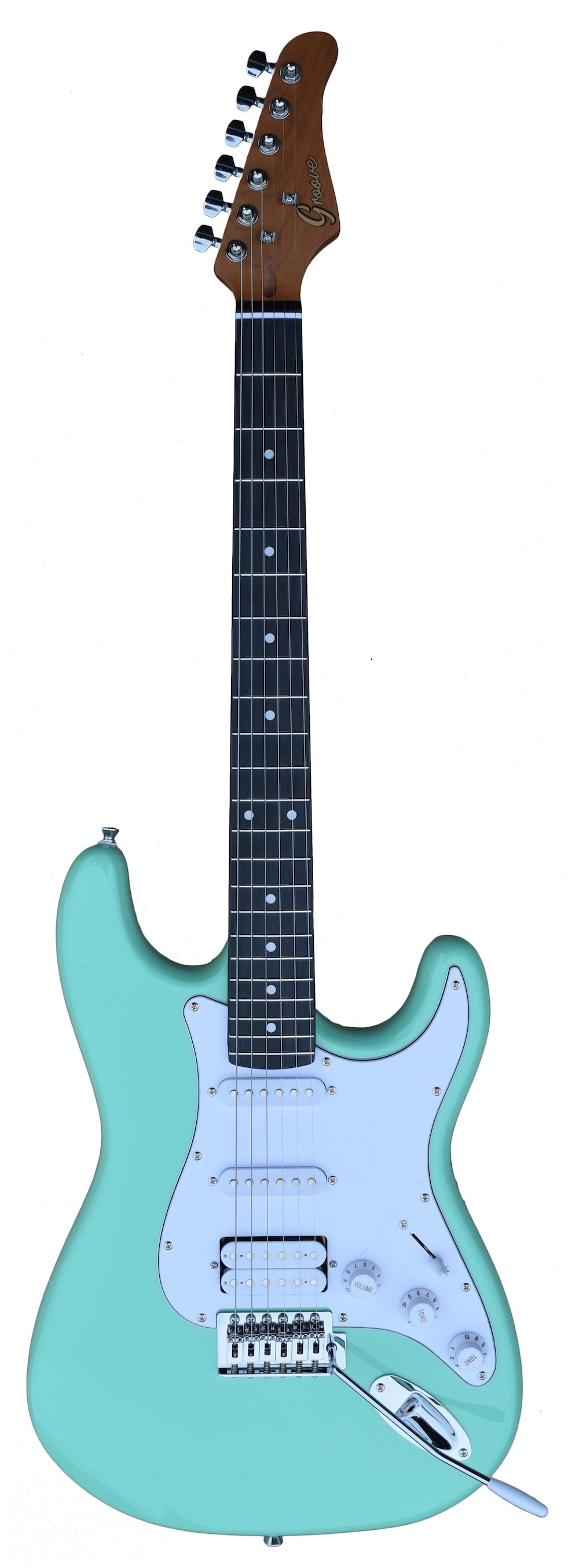 GROOVE SSH5024 STRAT-STYLE ELECTRIC GUITAR WITH ROASTED NECK - GREEN FINISH