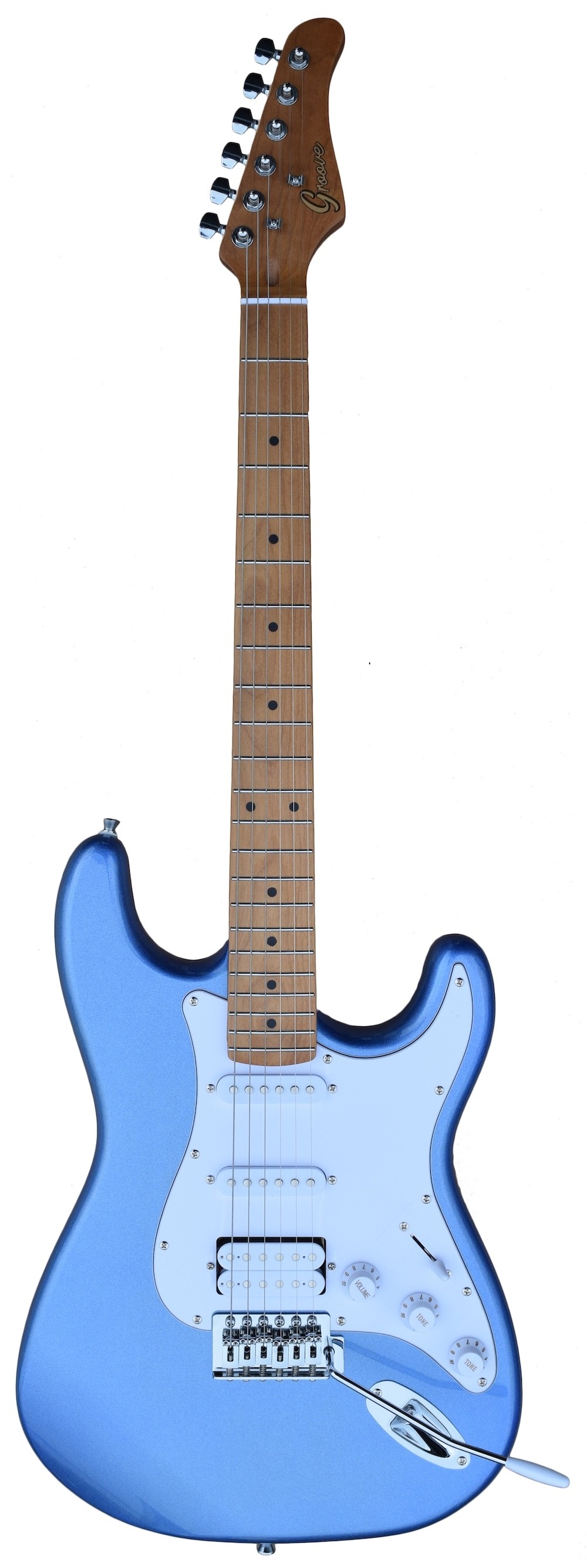 GROOVE SSH5024 STRAT-STYLE ELECTRIC GUITAR WITH ROASTED NECK - METALLIC BLUE FINISH