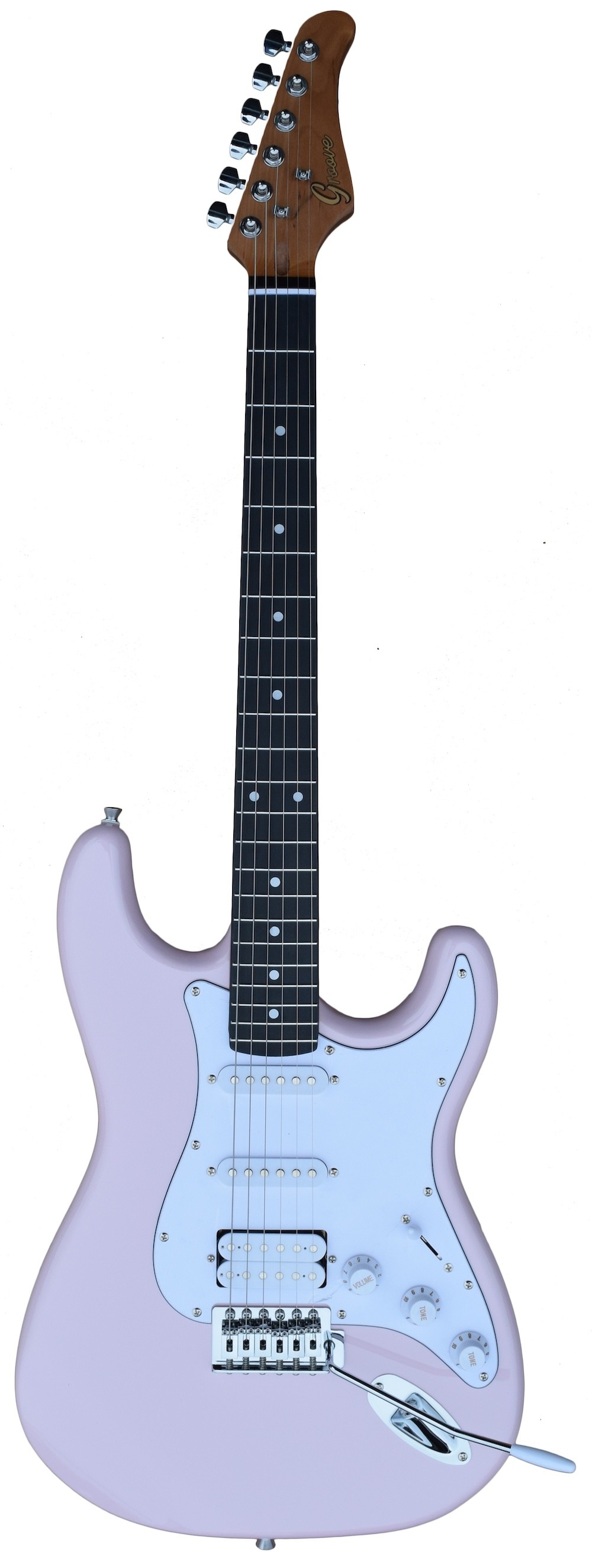 GROOVE SSH5024 STRAT-STYLE ELECTRIC GUITAR WITH ROASTED NECK - PINK FINISH