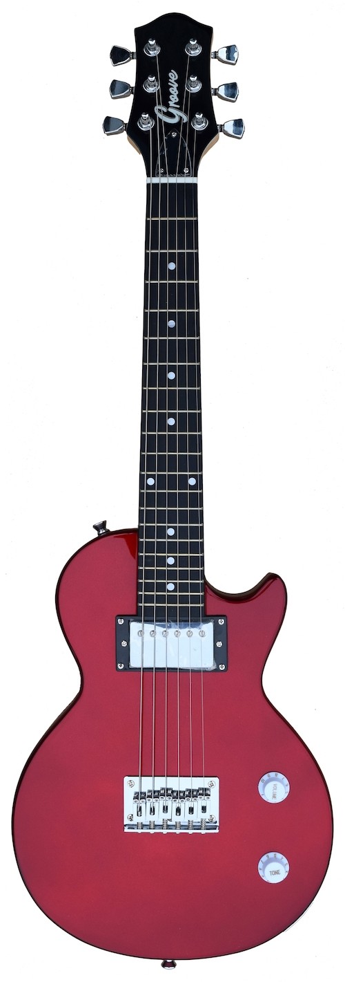 Groove Junior Electric Guitar 32'' LP shaped into Metallic Red