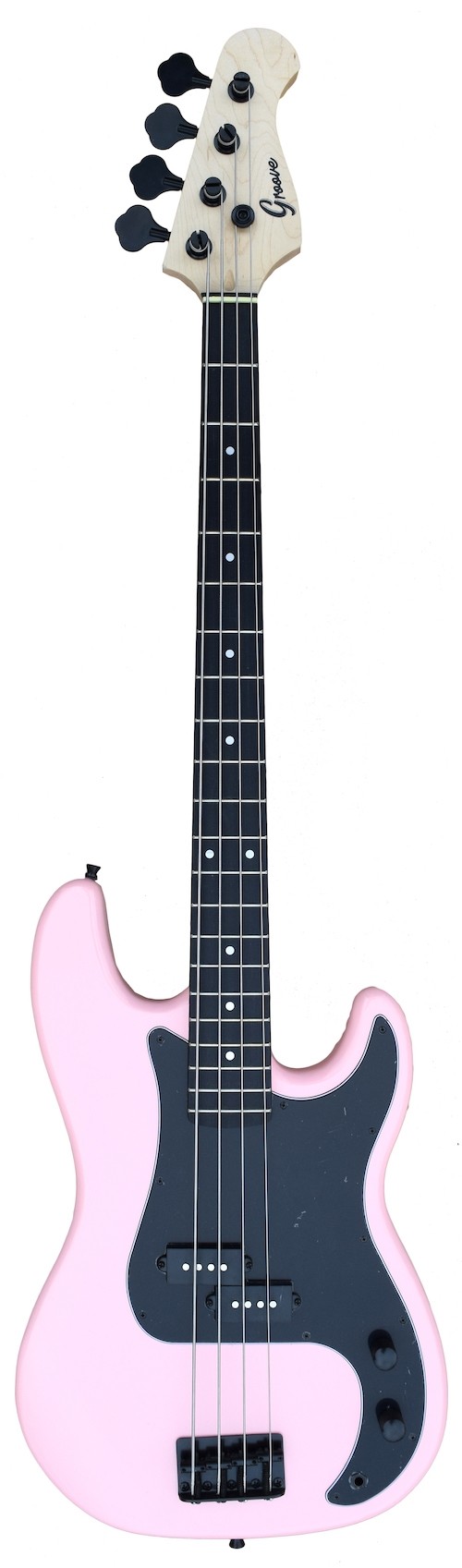 GROOVE P2024 PRECISION SHAPED BASS - PINK W/ BLACK HARDWARE