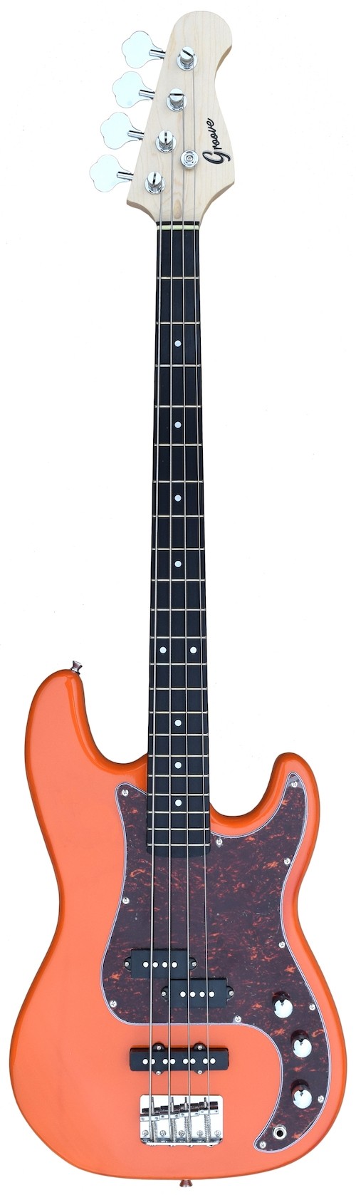 A PJ Bass Guitar 4 Strings (Jazz & Precision pickups) into ORANGE color