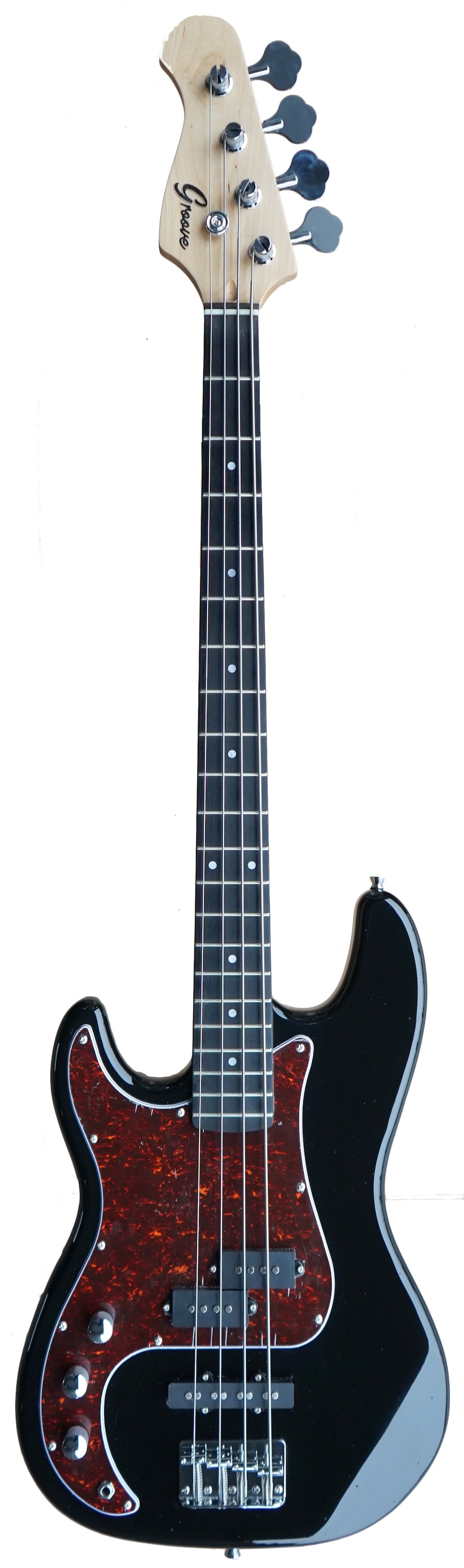 A PJ (Left Handed) Bass Guitar 4 Strings (Jazz & Precision pickups) BLACK