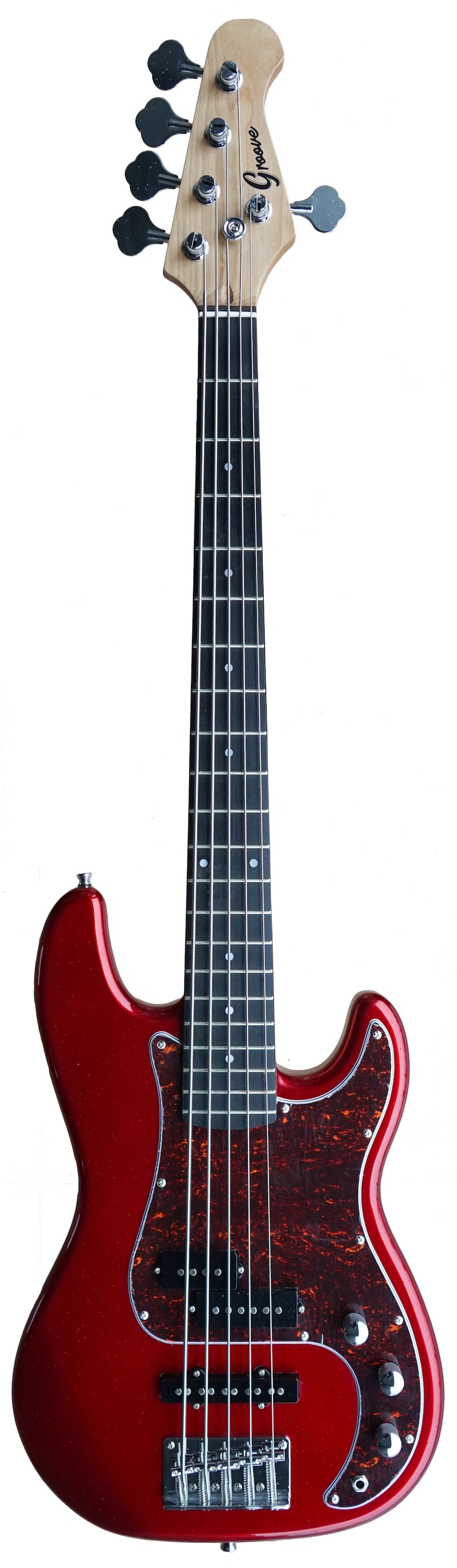 GROOVE PJ5024 5 STRING BASS - METALLIC RED