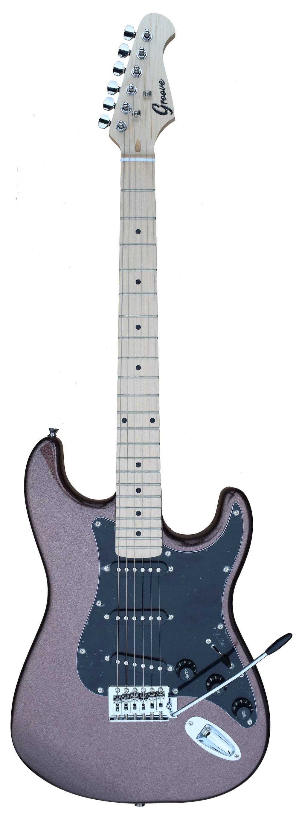 Groove Strat-Shaped Electric guitar - Sparkle Burgundy Finish