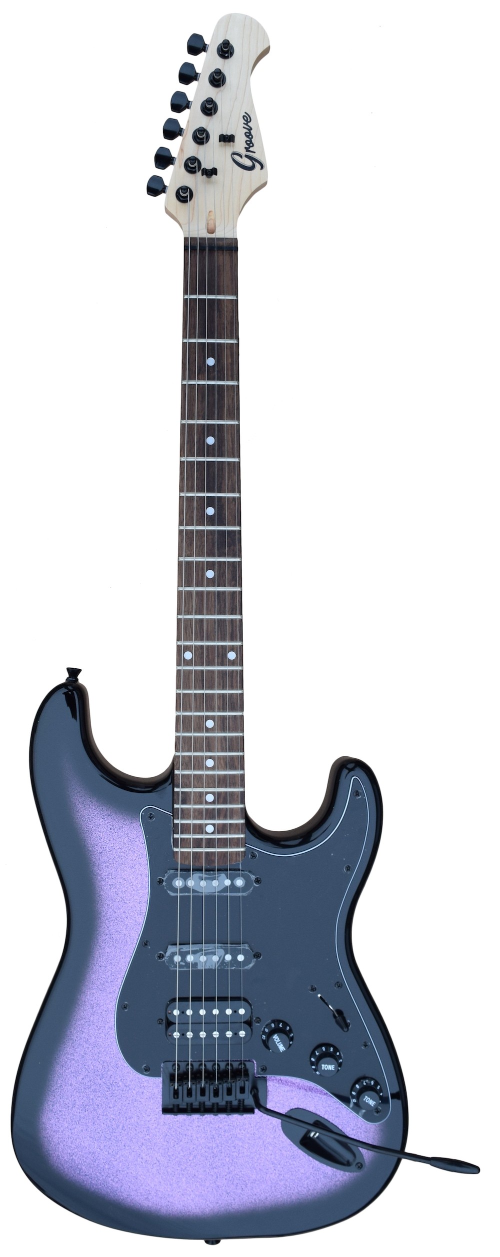 Groove SSH2024 S/S/H Strat-Shaped Electric Guitar - Purple Burst Finish