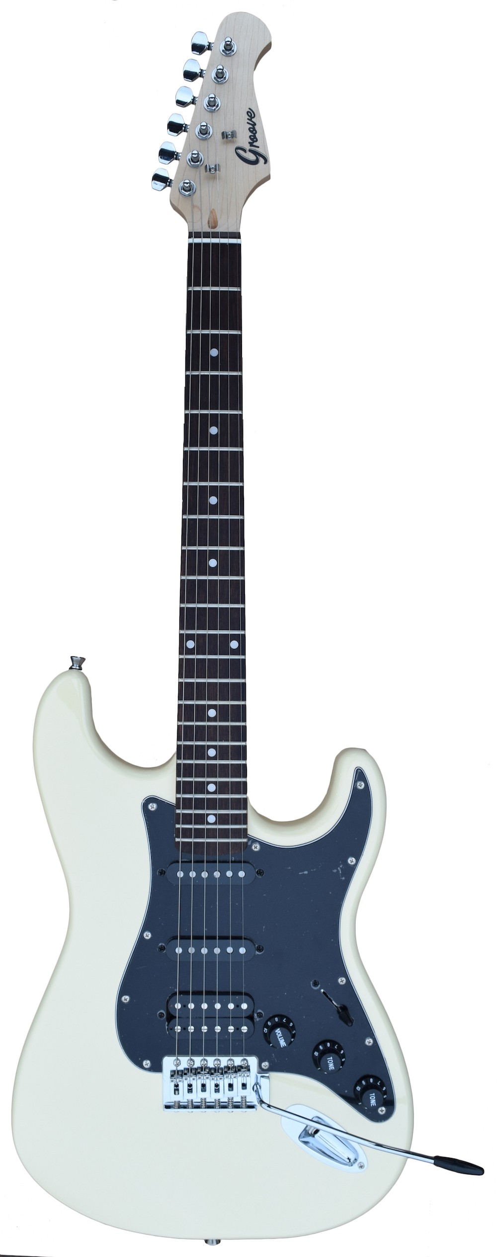 Groove SSH2024 S/S/H Strat-Shaped Electric Guitar - Olympia White Finish