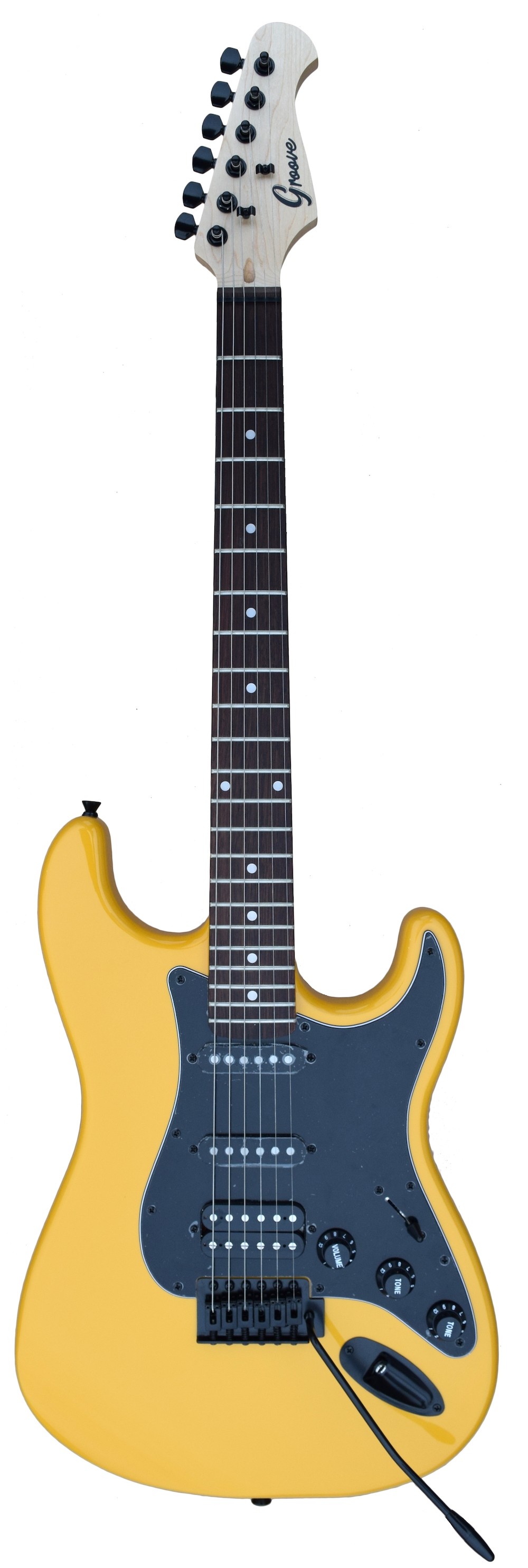 Groove SSH2024 S/S/H Strat-Shaped Electric Guitar - Canary Yellow Finish