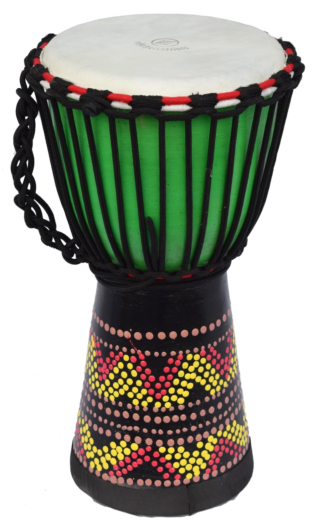 ECKO 40CM PAINTED DJEMBE - GREEN