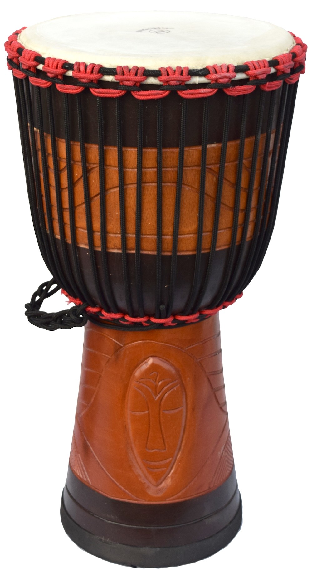 ECKO 60CM CARVED DJEMBE - LIGHT WOOD