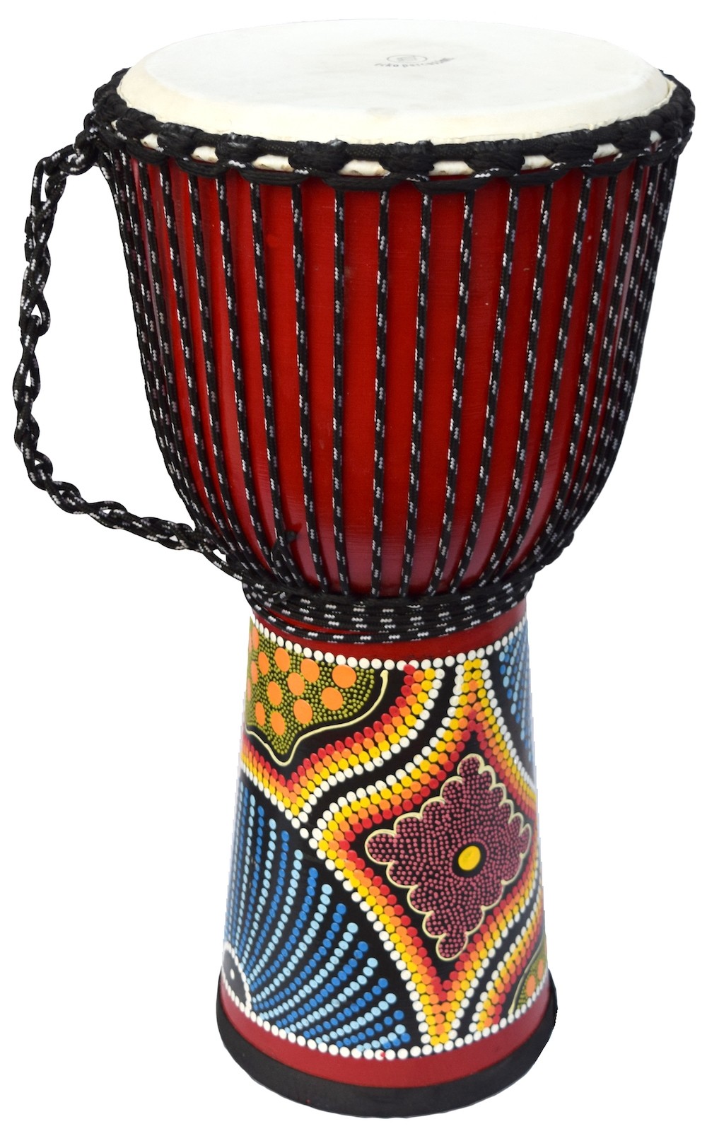ECKO 60CM PAINTED DJEMBE - RED