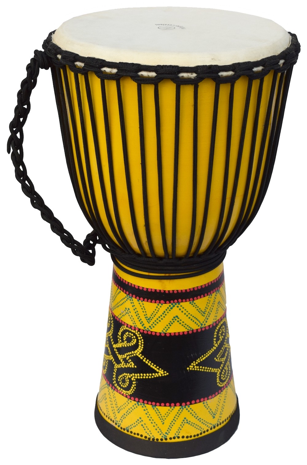 ECKO 60CM PAINTED DJEMBE - YELLOW DESIGN