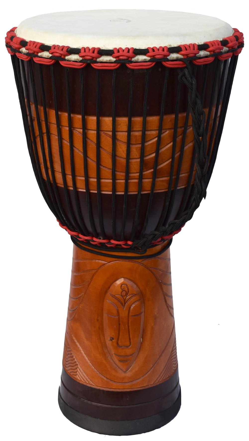 ECKO 65CM CARVED DJEMBE - LIGHT WOOD