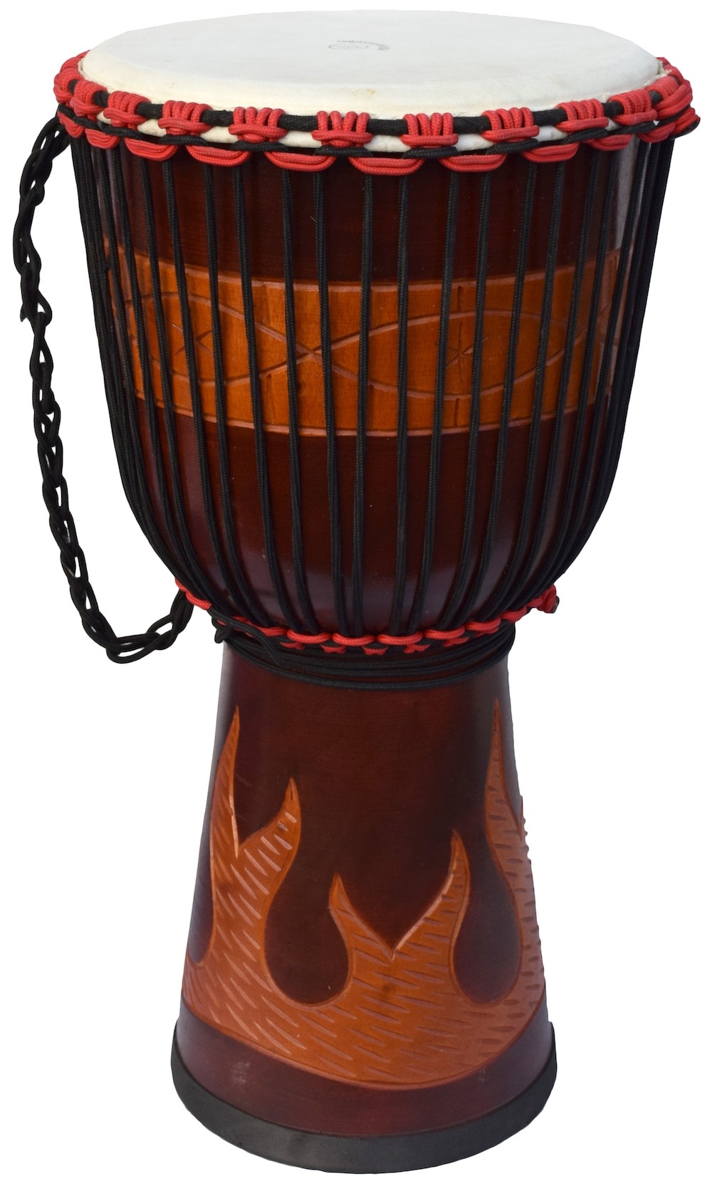 ECKO 65CM CARVED DJEMBE - FLAME