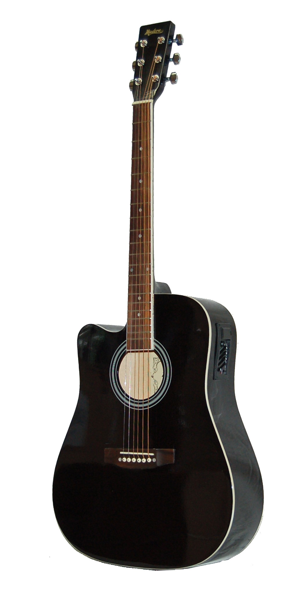 MADERA SPRUCE TOP WITH PICKUP SP411 -BLACK (LEFT HANDED)