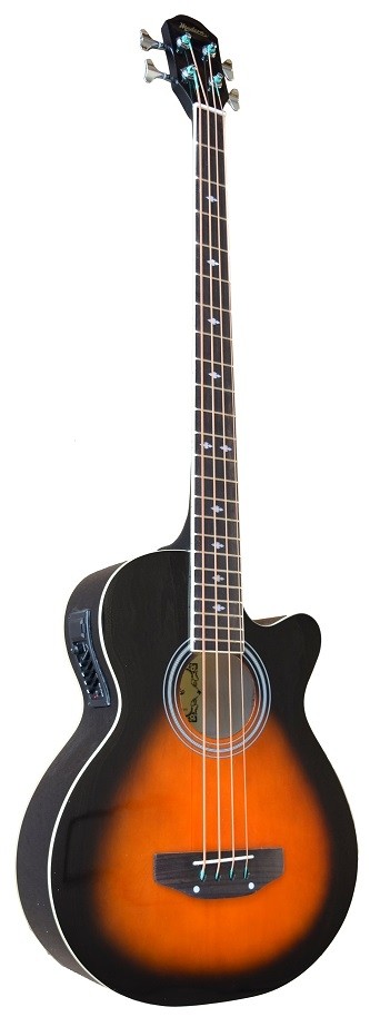 MADERA AB470CE ACOUSTIC BASS WITH PICKUP - DARK VINTAGE SUNBURST