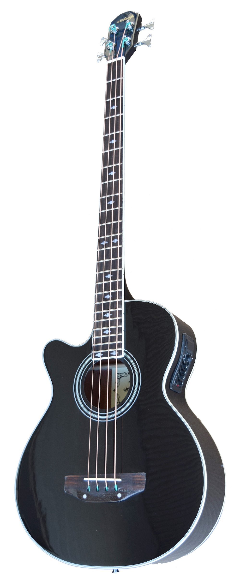 MADERA AB470CE LEFT-HANDED ACOUSTIC BASS - BLACK