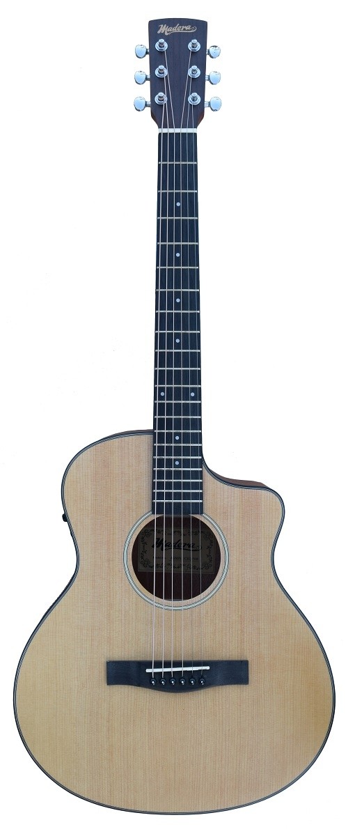 MADERA AG-MINI/CEQ/NM CUTAWAY TRAVEL GUITAR - NATURAL MATTE