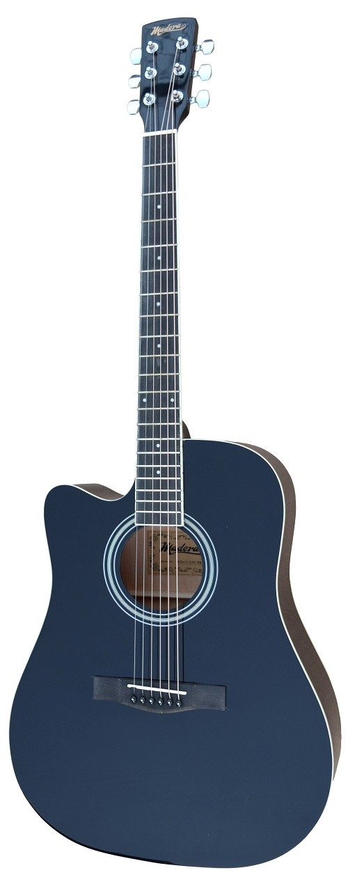 MADERA RD411C/LH LEFT HANDED CUTAWAY FULL SIZE ACOUSTIC GUITAR - BLACK GLOSS