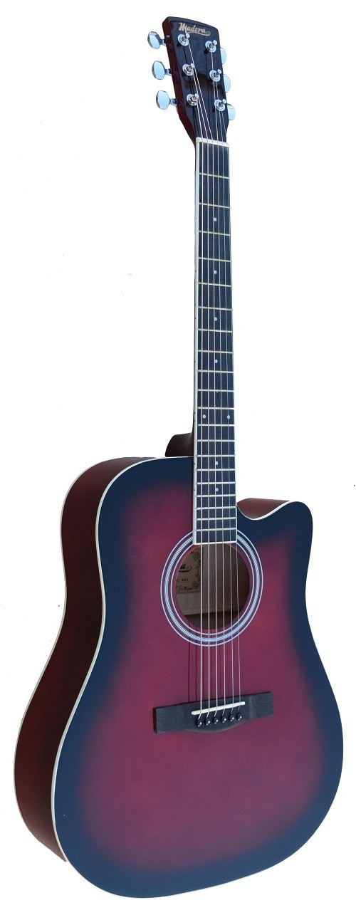 MADERA RD411C CUTAWAY FULL SIZE ACOUSTIC GUITAR - WINE RED GLOSS