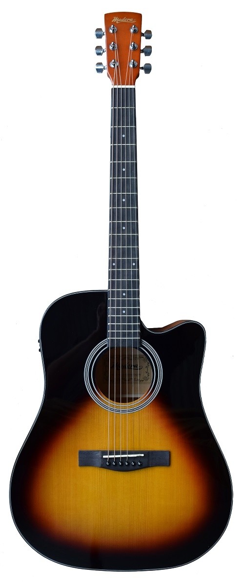 MADERA SPAGA41CEQ CUTAWAY FULL SIZE ACOUSTIC GUITAR WITH PICKUP - VINTAGE HI-GLOSS